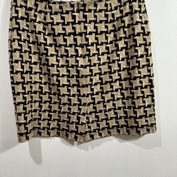 J. Mclaughlin Black/Cream Geometric Pencil Career Casual Stretch Skirt Size‎ 10 - Picture 4 of 8